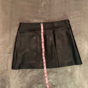 BCBG leather mini skirt